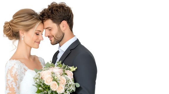 Happy Bride and Groom